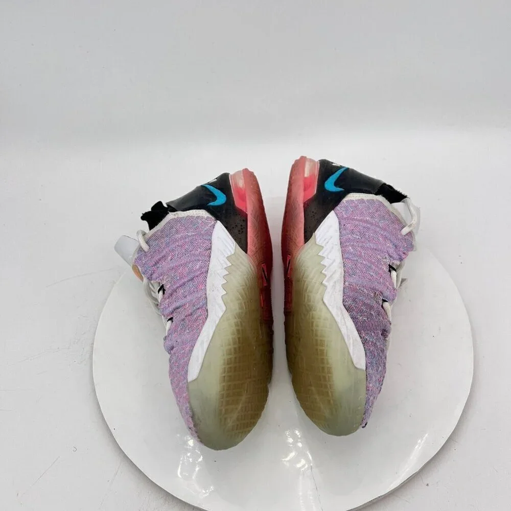 Nike LeBron 18 Youth Size 4.5Y Women 6 CW2760 900 Purple White Black Red Shoes